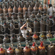 Technicians monitor medical oxygen refilling lines at a supply plant in Ahmedabad, India on May 3, 2021.